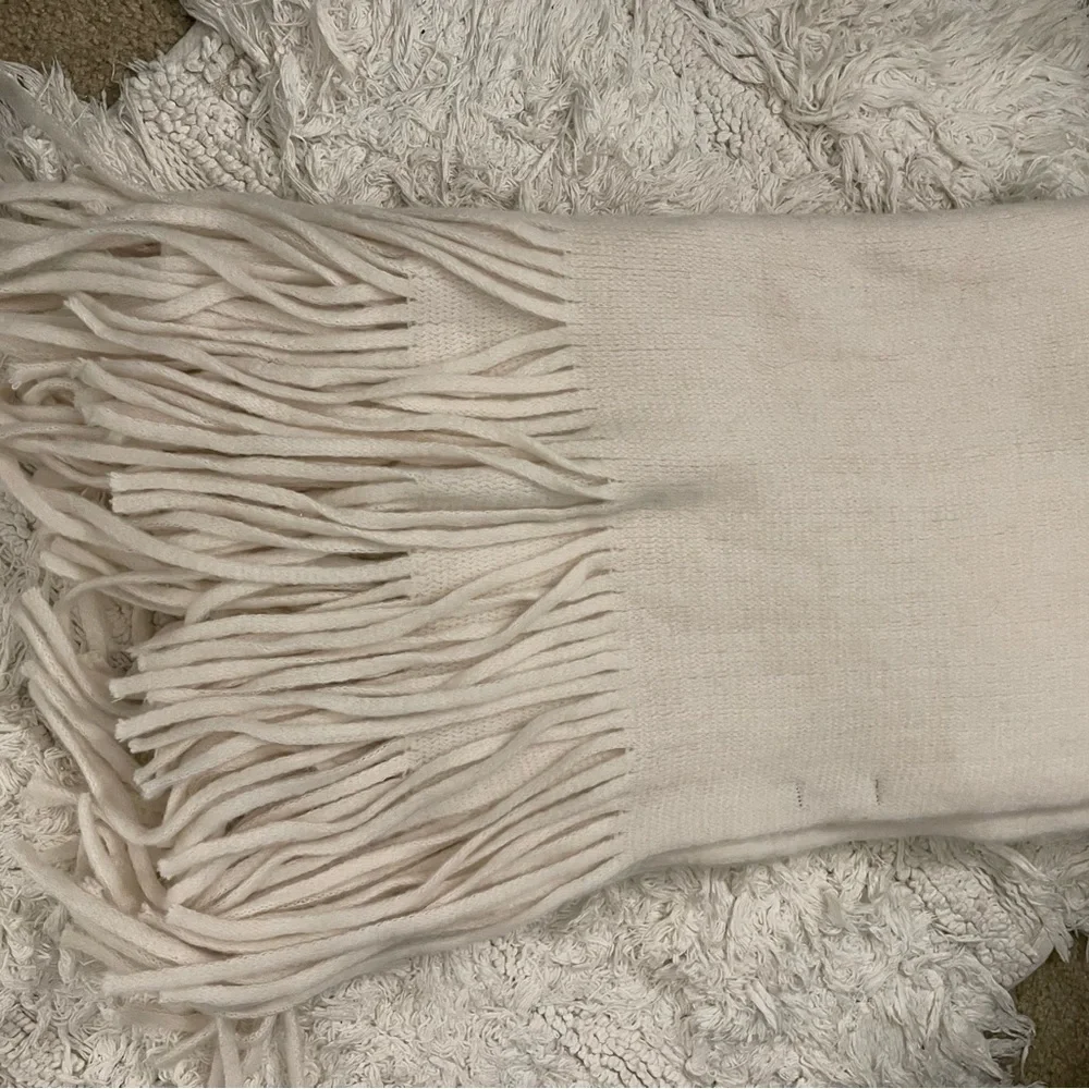 Anthropologie Cream Fringe Scarf